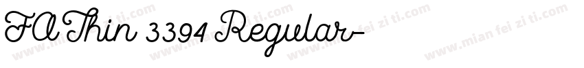 FA Thin 3394 Regular字体转换
